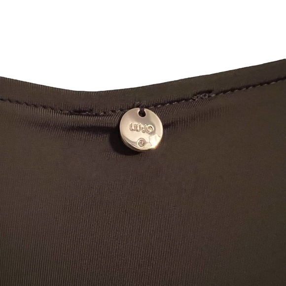 LIU •JO Short Military Green Wrap Short Dress Cut Out Women Sz 46 / XL NEW $200 - Picture 8 of 8